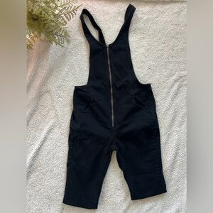 Free People Black Zip Front Jumper